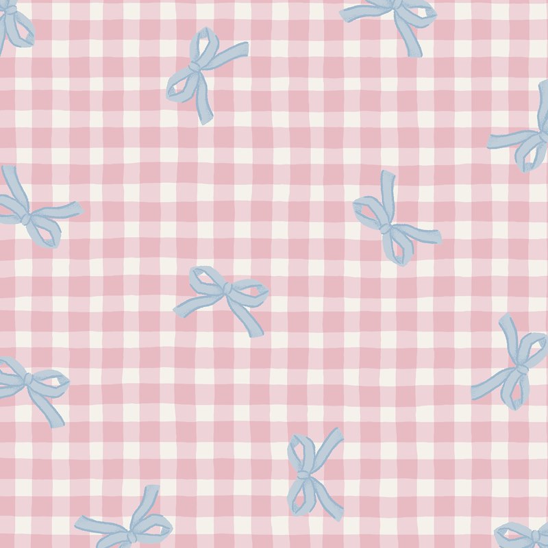Gingham Oxford Fabric in Pink