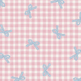 Gingham Oxford Fabric in Pink