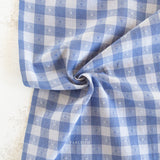 Queen of Hearts: Gingham Dobby Hearts in Alice Blue