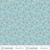 Twirling Tutu: Ditsy Daisy and Tulip in Aqua