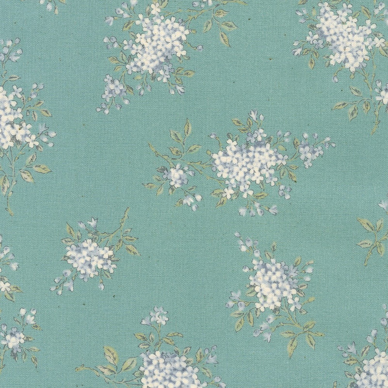 Petite Nostalgia: Floral Branches in Misty Blue
