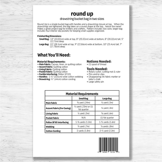 Round Up Bag Pattern