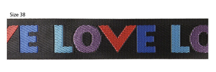 1.5" Webbing - Love