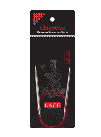 Chiaogoo Red Lace Circular Needles 16" Multiple Sizes