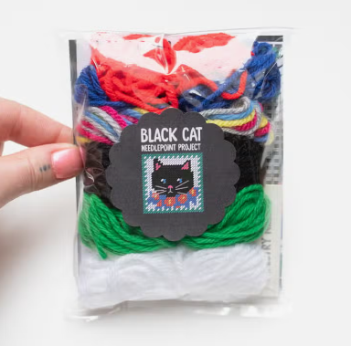 Black Cat Needlepoint Kit