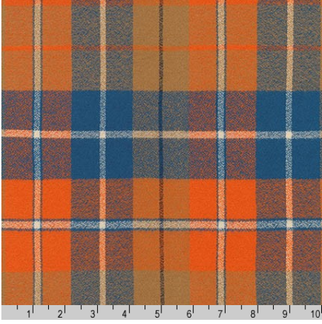 Mammoth Flannel - Orange and Blue Plaid