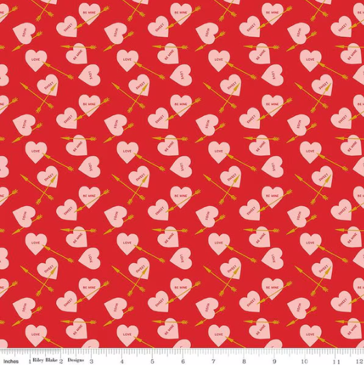 Sweetheart: Heart Arrow in Red Sparkle