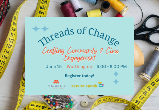 Crafting Session: Create Your Own Sew-On Patch w/ The Matriots