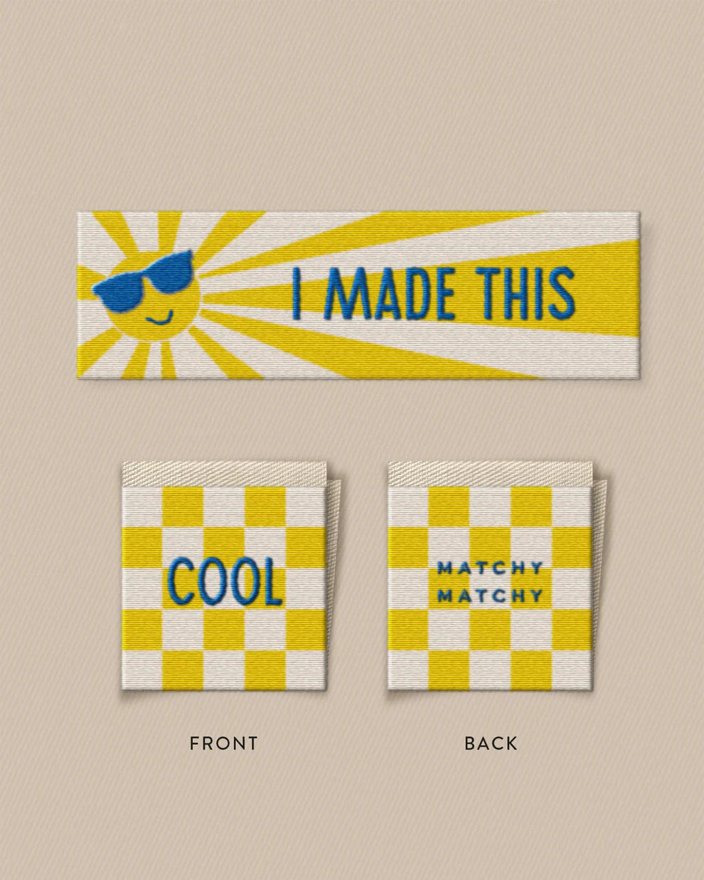 Sunny Cool Square and Rectangle Labels