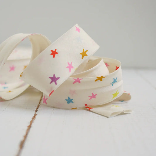Starry Multi Bias Quilt Binding - Precut, 8 Yards