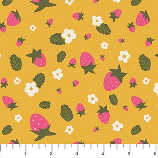 Joyful June: Strawberries in Ochre