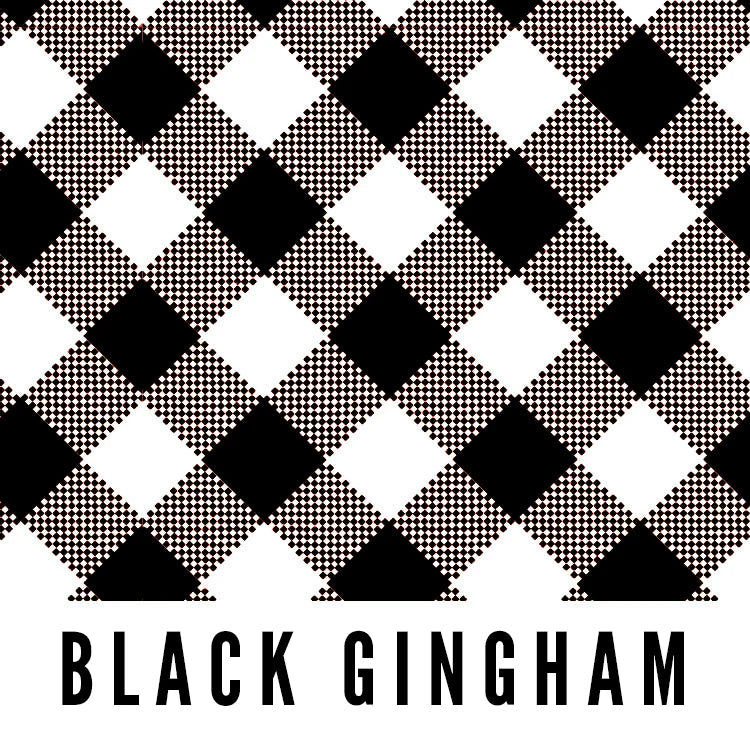 Splash Fabric: Laminated Cotton in Black Gingham
