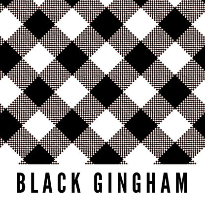 Splash Fabric: Laminated Cotton in Black Gingham