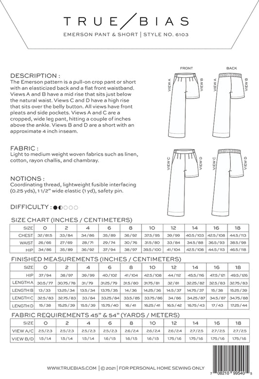 True Bias: Emerson Pant and Short
