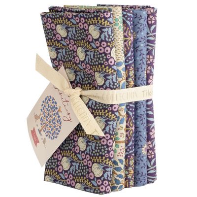 Sanctuary - Eggplant and Blue Fat Quarter Bundle