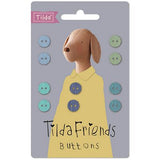 Tilda Friends Chambray Buttons in Cool Colors Buttons (9mm)