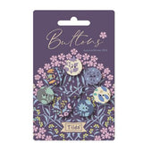 Sanctuary Buttons - Eggplant and Blue