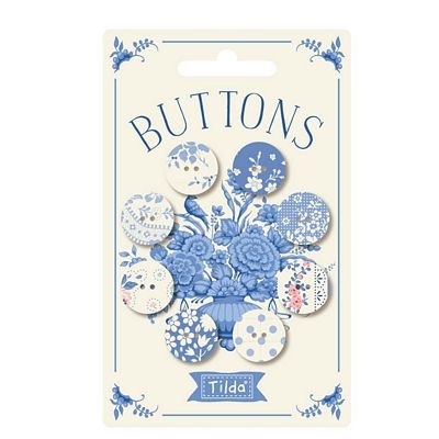 Tilda: Something Blue Button, 8pcs, Light
