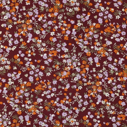 Rayon: Foil Flowers in Wine