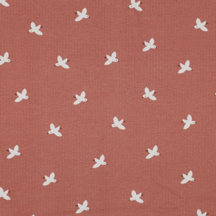 Waffle Knit Birds in Blush