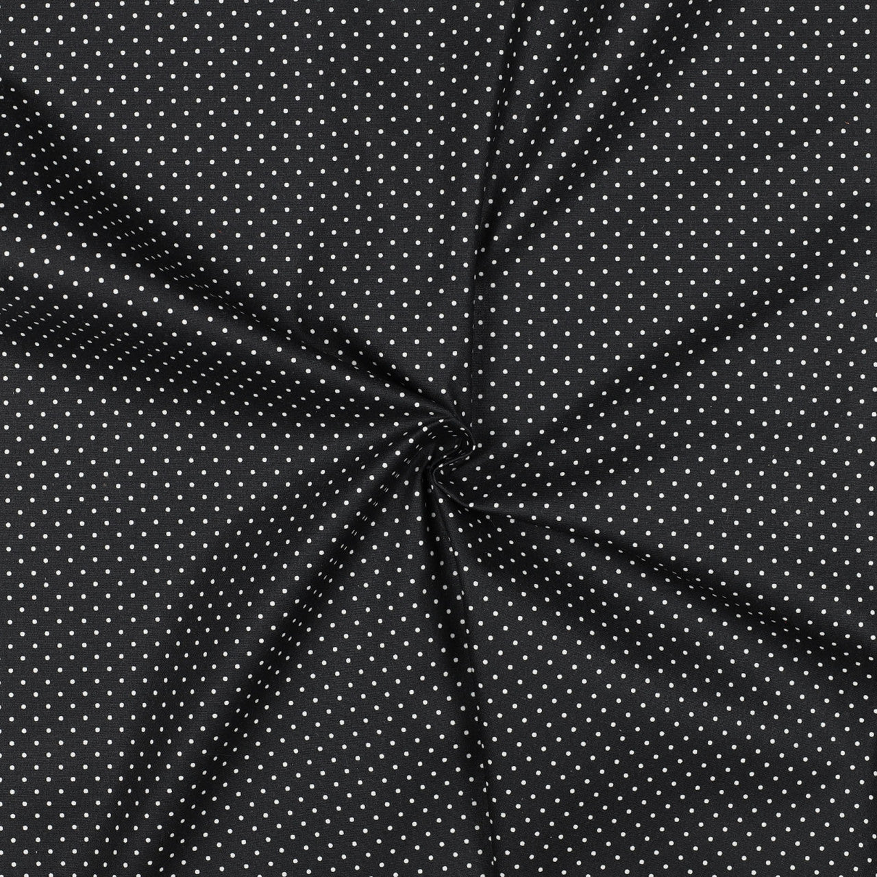 Lightweight Coated Cotton Petit Dots in Black