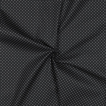 Lightweight Coated Cotton Petit Dots in Black
