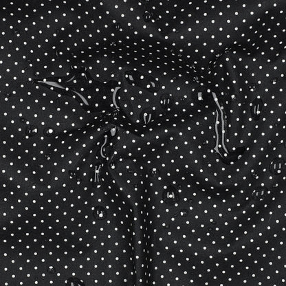 Lightweight Coated Cotton Petit Dots in Black