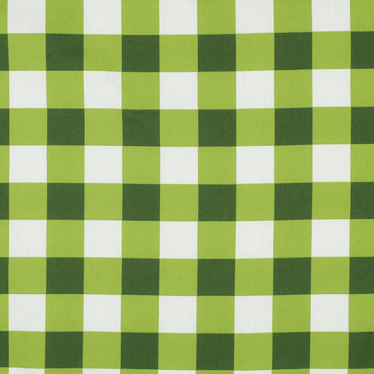 Lightweight Coated Cotton Checks in Dark Green
