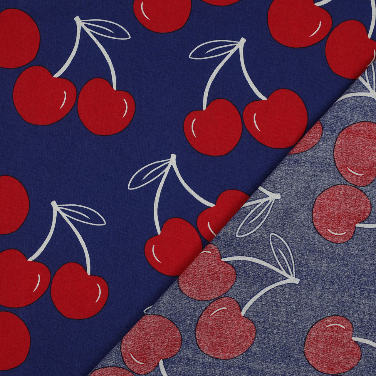 Lightweight Coated Cotton Cherries in Colbalt