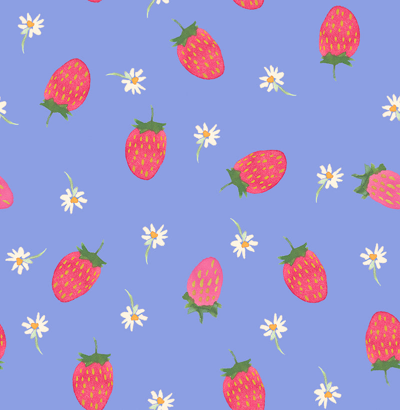 Secret Garden: Strawberries in Cornflower