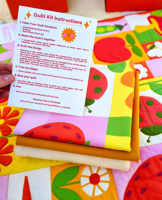 Garden Charms DIY Quilt Kit in Two Color Pallet Options