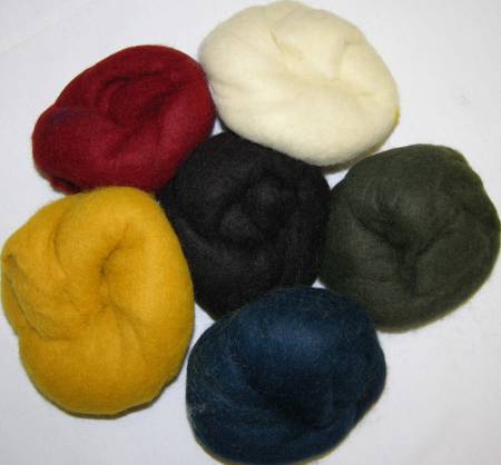 Shaded Wisps Roving Wool Kit for Needle Felting