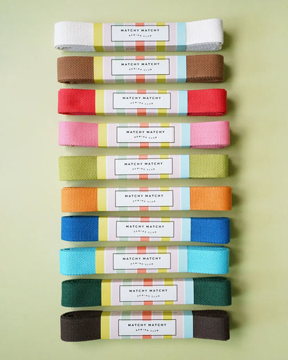 1 1/4" Webbing - Matchy Matchy Sewing Club, Multiple Colors