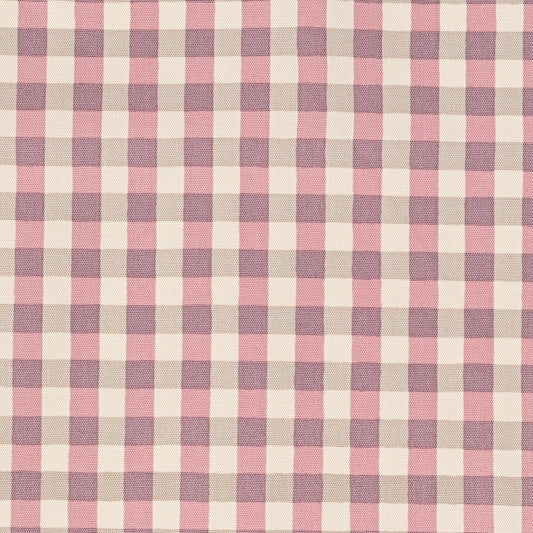 Linnea Basic Cotton Oxford: Gingham in Mauve & Grey