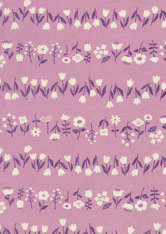 Cotton Oxford: Simply Palette Floral in Purple