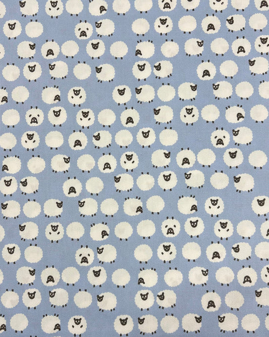 Cotton Oxford: Simply Palette Sheep in Light Blue