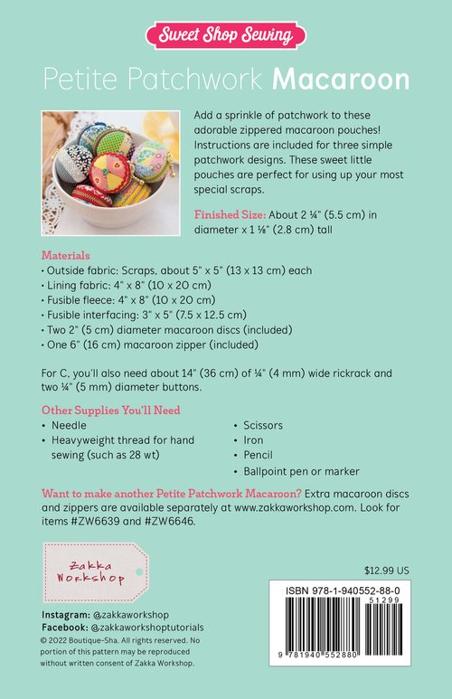 Zakka Workshop - Petite Patchwork Macaroon