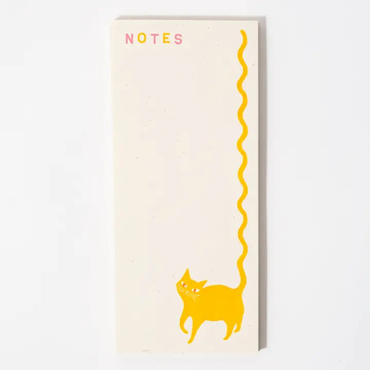 Squiggle Tail Cat Risograph notepad