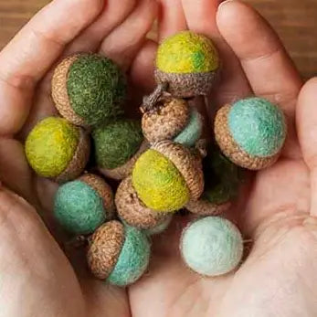 Felted Acorn Kit - Wet Felting