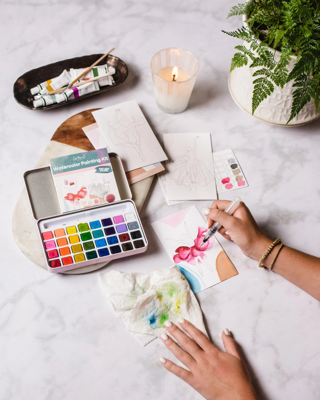 Watercolor Painting Kit English Countryside