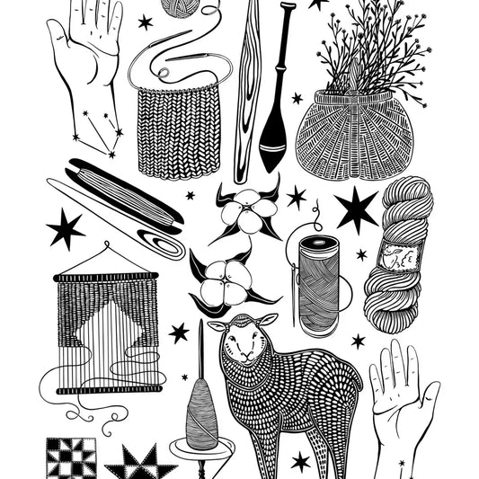 Moth Folk Studio - Fibercraft Print