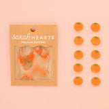 Sarah Hearts Labels: Orange Heirloom Tomato Buttons- Multiple Sizes