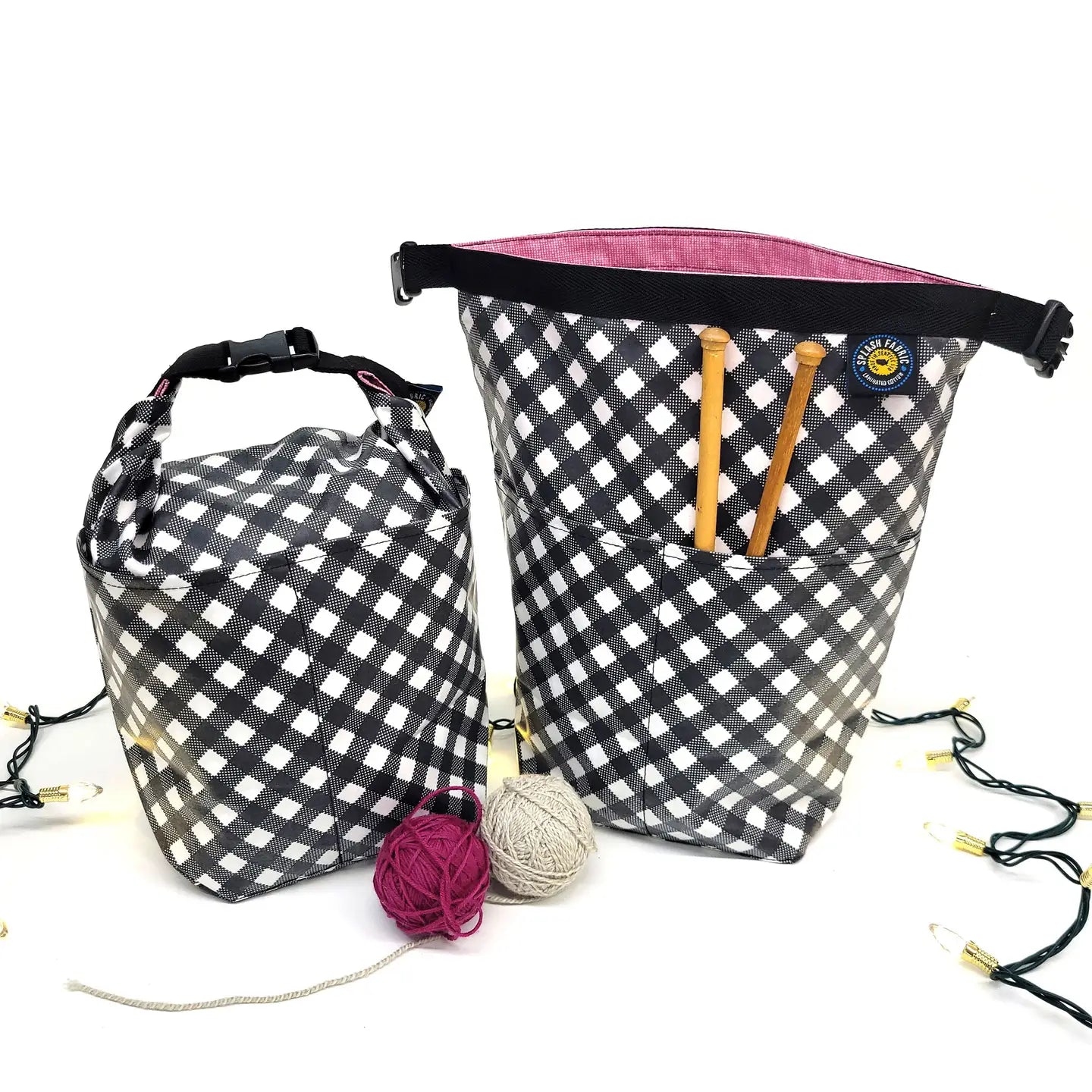 Splash Fabric: Roll-Up Bag with Pockets in Multiple Colors