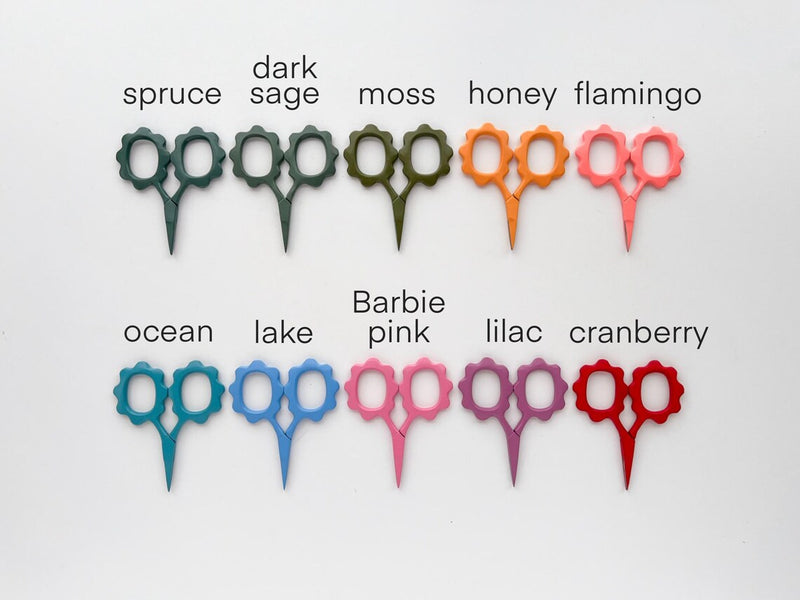 Small Flower Embroidery Scissors - Multiple Colors