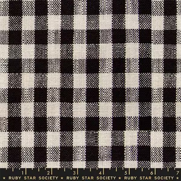 Sunshine Toweling: Small Checker in Black