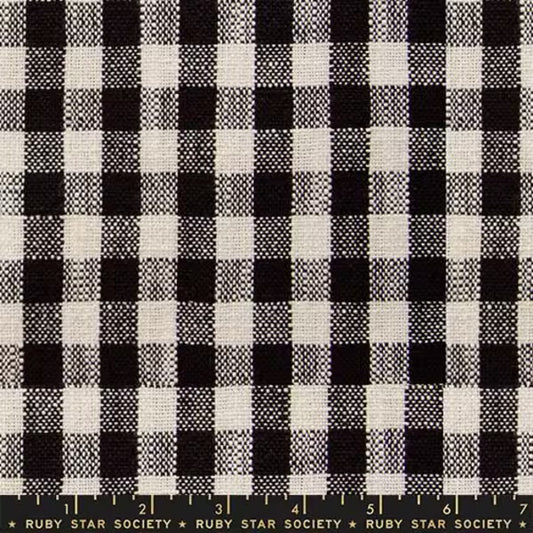 Sunshine Toweling: Small Checker in Black