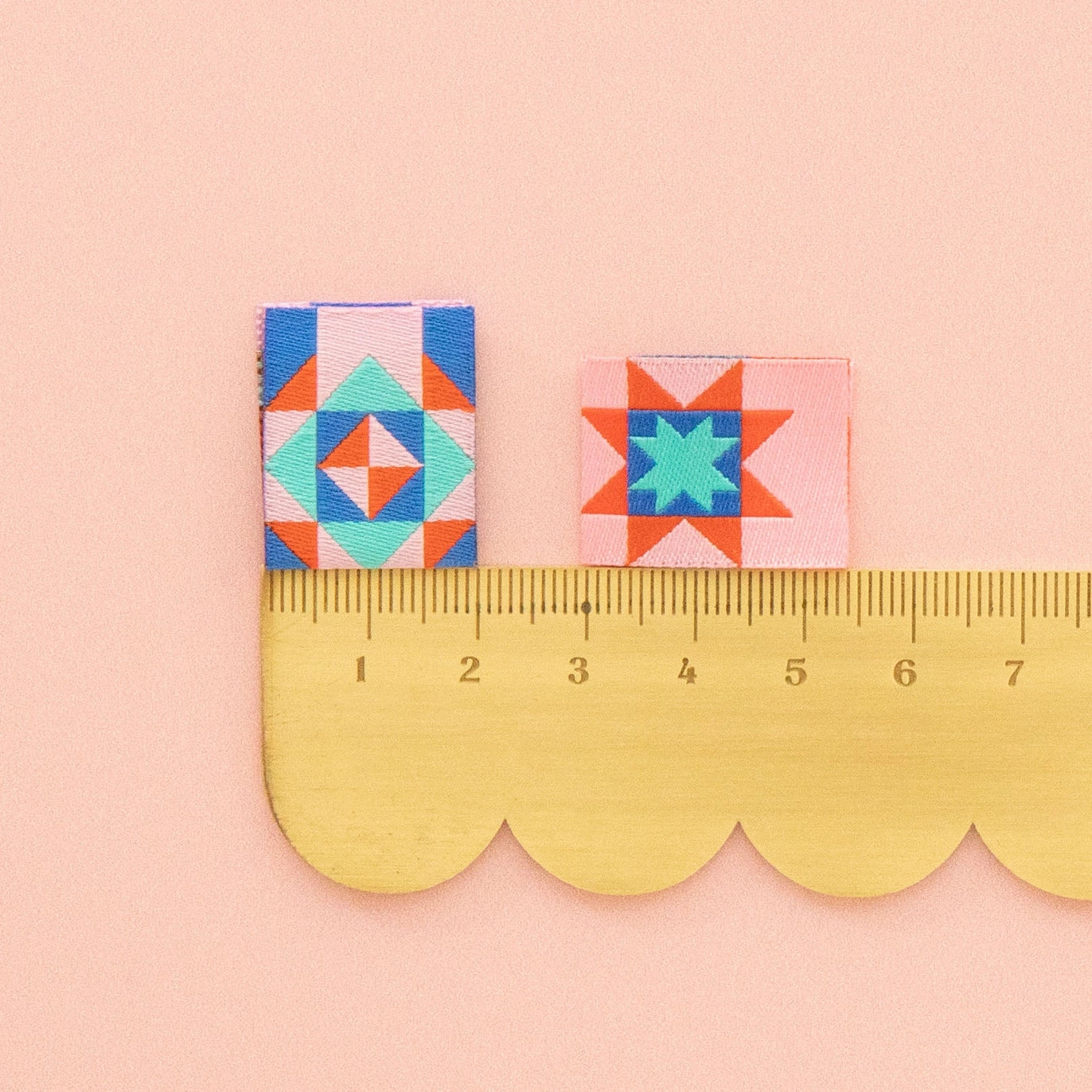 Sarah Hearts Labels: Summer Vibes Quilt Block Multipack Woven Sewing Labels
