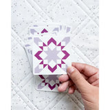 Starly Quilt Block Sticker in Purple