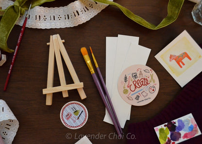 Lavender Chai Co. - 12 Days of Mini Painting Kits Gift Set