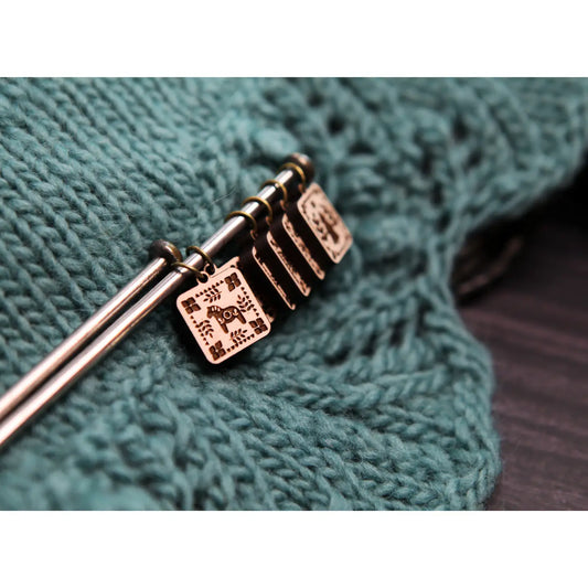 Scandinavian Nordic Stitch Markers - Set of 6